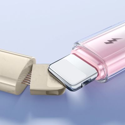 14. Joyroom S-A42 Crystal-Clear Series 3A USB-A - Lightning cable 1.2m - white