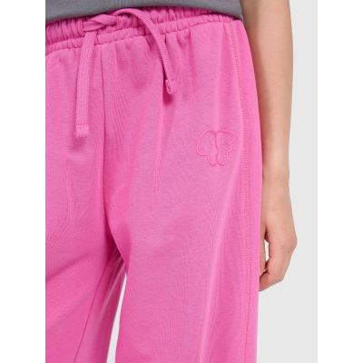 4. Girls' wide-leg sweatpants 4F 4FJRAW25TTROF1601-54S