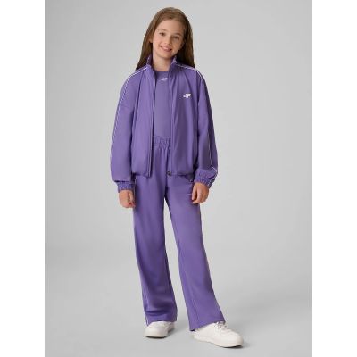 3. Girls' sports sweatpants 4F 4FJRSS26TTROF2019-51S