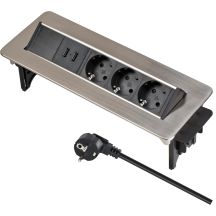 Indesk Power 3x 2xUSB Desktop Power Strip