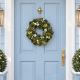 6. Decorative Wreath 34 cm, Green, with Pine Cones and Baubles – Mica Decorations