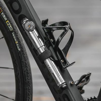 6. Rockbros HQ-67A-L03 Bicycle Pump with Pressure Gauge - Silver