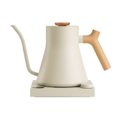 5. Fellow Stagg EKG PRO 900ml Sesame Beige Electric Kettle with Wooden Handle