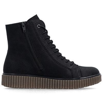 8. Women's insulated platform ankle boots black Rieker Y4308-00