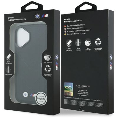 8. BMW M Quilted Logo MagSafe iPhone 17 Case - Black