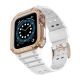 2. Protect Strap Band for Apple Watch 38/40/41mm Armored Case Strap - White, Rose Gold