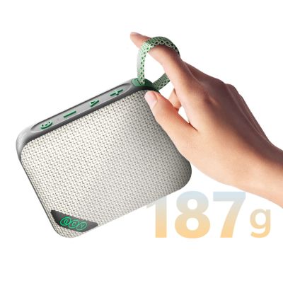 7. QCY SP2 IP67 Bluetooth Speaker with RGB Backlight and Stereo Mode - Gray Green