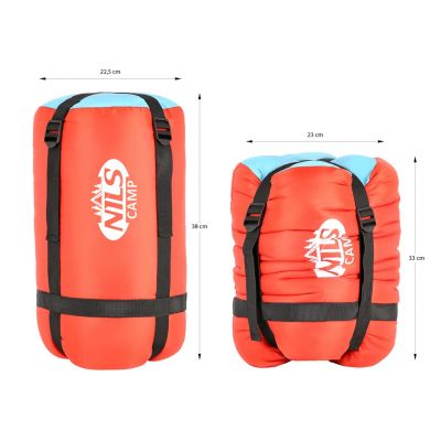 16. NILS CAMP NC2012 Sleeping Bag, Red and Blue