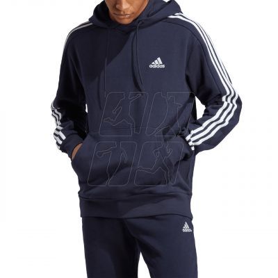 5. Adidas Essentials French Terry 3-Stripes Hoodie M IC0436