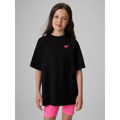Girls' loose plain T-shirt 4F 4FJRSS26TTSHF3984-20S