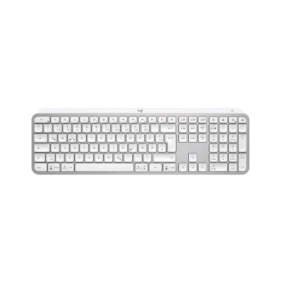 3. Logitech MX Keys S 920-011566 RF Wireless + Bluetooth QWERTZ Keyboard German Aluminum, White