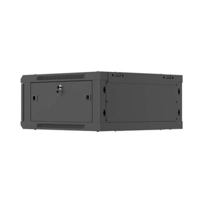 24. LANBERG WALL-HUNG RACK CABINET 19" 4U 600X600 BLACK PERFORATED DOORS (FLAT PACK)