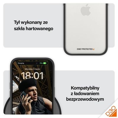 5. Military Grade Certified PanzerGlass ClearCase iPhone 15 Pro Case - Transparent & Black