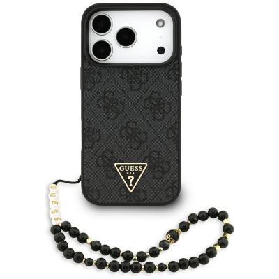 Guess 4G Strap Triangle Logo MagSafe case for iPhone 17 Pro - black