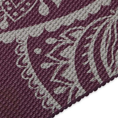 12. Gaiam Midnight Plum Sundial Flower Yoga Mat 5mm 65734