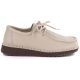 2. Women's leather lace-up moccasins, beige, Artiker 58C1519