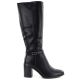 2. Women’s Black Block-Heel Boots Sergio Leone KZ-08