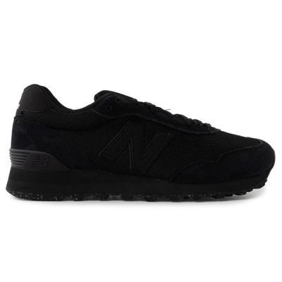 New Balance men's 515 black suede leather sneakers