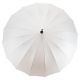 3. LONG SEMI-AUTOMATIC UMBRELLA, 16 RIBS, WHITE, SEMI LINE