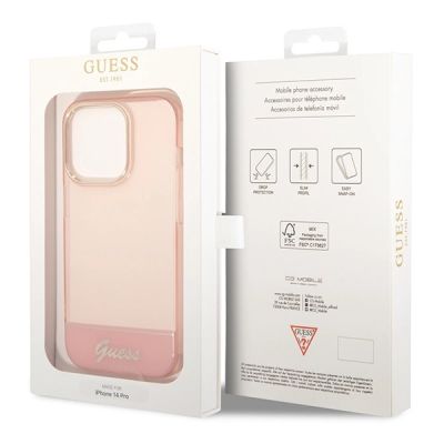8. Guess Translucent iPhone 14 Pro Max 6.7" Case - Pink