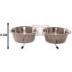 19. DOG AND CAT BOWL STAINLESS STEEL 2x550ML