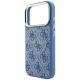 6. Guess Embossed 4G Classic MagSafe Case for iPhone 17 Pro / 18 Pro - Blue