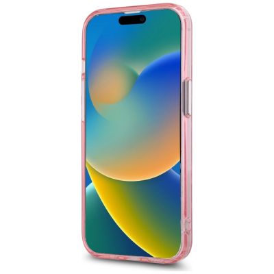 5. Karl Lagerfeld IML Monogram Karl & Choupette Head MagSafe iPhone 15 Case - Pink