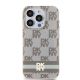 3. DKNY IML Checkered Mono Pattern & Printed Stripes MagSafe case for iPhone 15 Pro - beige