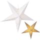 DECORATIVE PAPER STAR WITH LED ILLUMINATION 60CM WHITE TIMER