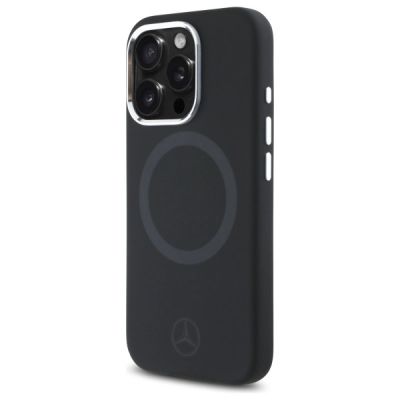 2. Mercedes Silicone Tonal Logo MagSafe iPhone 16 Pro Max Case - Black