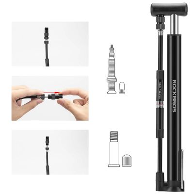 2. Rockbros 42322821001 floor bicycle pump - black
