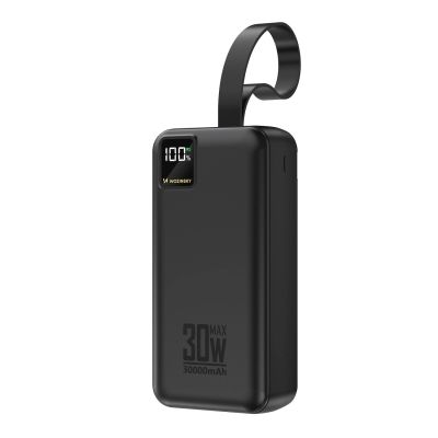 2. Wozinsky W8-W 30000 mAh 30W Powerbank 2x USB-A and USB-C with Flashlight - Black