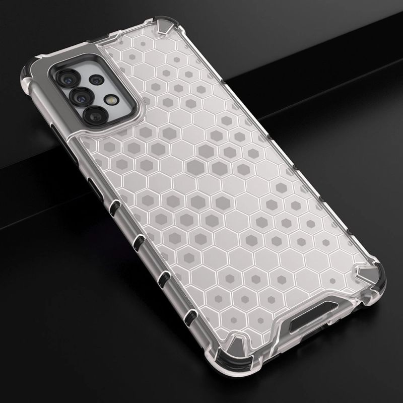 13. Honeycomb case armored cover with a gel frame for Samsung Galaxy A13 5G transparent