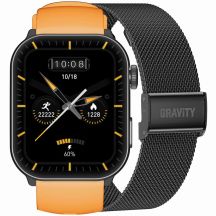 Men's Smartwatch GRAVITY GT28-2 Strap + Bracelet Orange Black