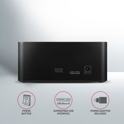 13. Axagon ADSA-SN hard drive docking station, USB 3.2 Gen 1 (3.1 Gen 1) Type-A, Black