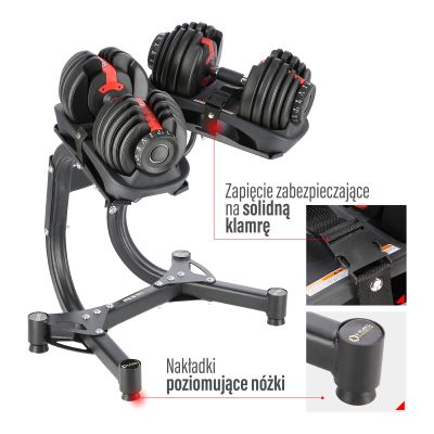 3. SR52 ADJUSTABLE DUMBBELL SET (2 PCS) + STR10 PRO HMS RACK