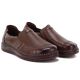 4. Women's comfortable leather slip-on shoes, brown, Vinceza 107241