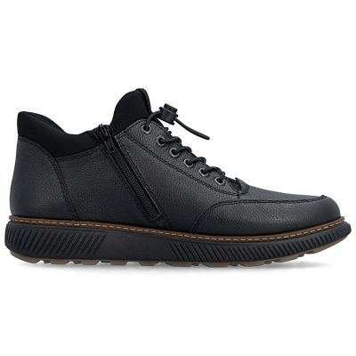 8. Men's leather ankle boots, warm and comfortable, black, Rieker B3356-00