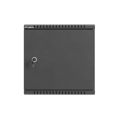 5. LANBERG TPR 10" Installation Cabinet with Mesh Panel 340×340×140, Black (Assembled)