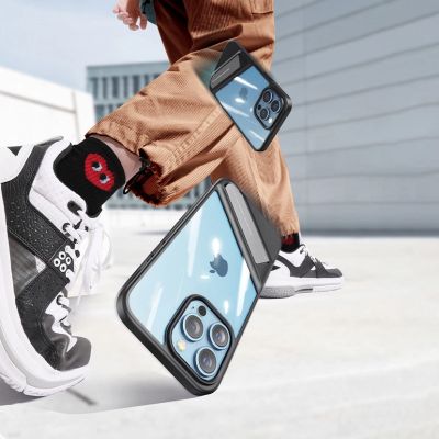 17. Ugreen Fusion Kickstand Case iPhone 13 Pro Hard Cover with Gel Frame and Stand black (90153)