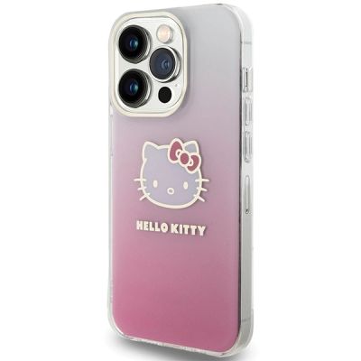 2. Hello Kitty IML Gradient Electrop Kitty Head case for iPhone 14 Pro Max - pink