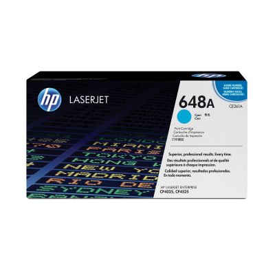 8. HP 648A original cyan LaserJet toner cartridge