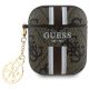 Guess GUA2P4RPSW AirPods 1/2 cover brown/brown 4G Printed Stripes Charm