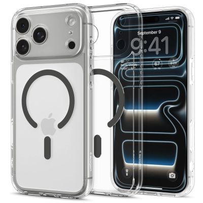 2. Spigen Ultra Hybrid MagSafe Case for iPhone 17 Pro - Clear Gray