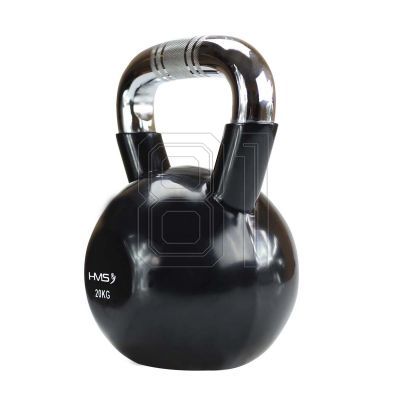 37. Kettlebell HMS KTC20 BLACK cast iron knurled handle