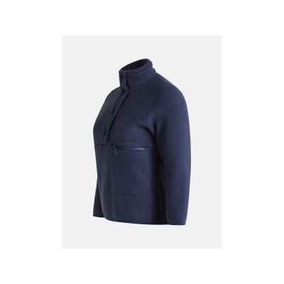 2. Peak Performance W Fleece Snap T Neck sweatshirt blue