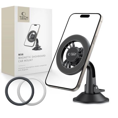 3. Tech-Protect N56 Magnetic MagSafe Car Holder for Cockpit, Windshield Mount - Black