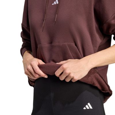 6. adidas Essentials Small Logo Feel Cozy Women's Sweatshirt Brown JV7314