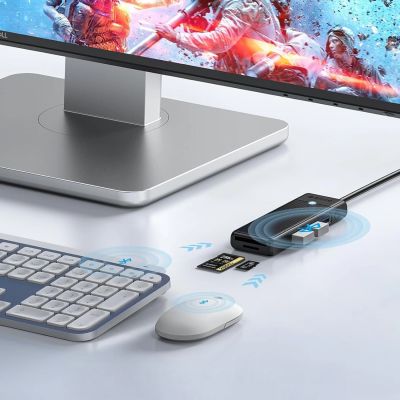7. Orico PAPW3AT-C3 USB Hub 4-port 3x USB-A 3.0 with microSD/SD card reader 1 m - black