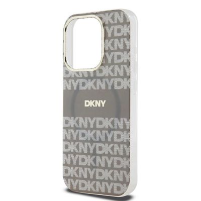 6. DKNY IML Mono & Stripe MagSafe case for iPhone 15 Pro - beige